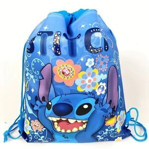 Disney Stitch Drawstring Backpack Pouch Perfect for School, Travel & Gifts